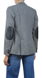 Blazer Lana Gris Parches