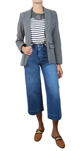 Blazer Lana Gris Parches