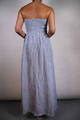 Vestido Strapless Rayas