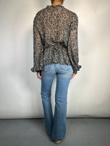 Blusa Traslucida Flores