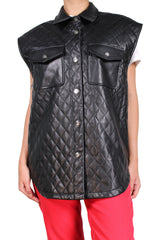 Chaqueta Sin Mangas Eco Cuero