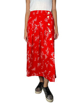 Falda Roja Floreada