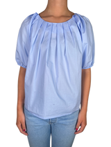 Blusa Cuello Redondo Celeste