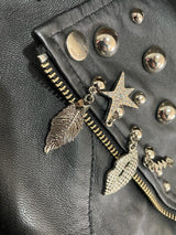 Chaqueta Cuero Negro