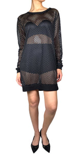 Vestido Negro Traslucido