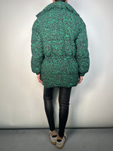 Parca Verde Animal Print