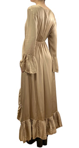 Vestido Café Satinado