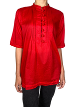 Blusa Roja Plisada