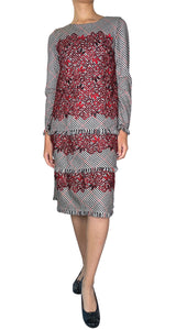 Vestido Lana Multicolor Bordado