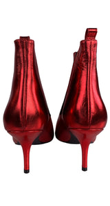 Botines Rojo Metal