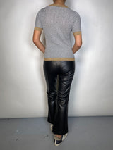 Polera Tejida Fibras Metalizadas