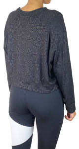 Polerón Negro Animal Print