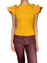 Polera Rib Con Vuelos