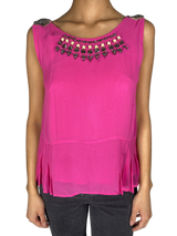 Blusa Fucsia Aplicaciones