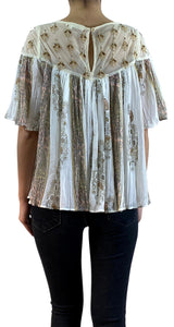 Blusa Plisada Beige