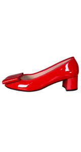 Zapatos Cuero Charol Rojo