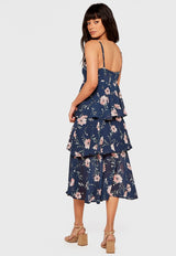 Vestido Apricot Largo Azul - Calce Regular