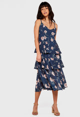 Vestido Apricot Largo Azul - Calce Regular