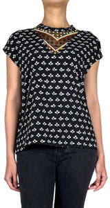 Blusa Negra Mostacillas
