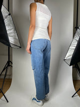 Polera Blanca Broderie