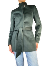 Abrigo de Lana Verde Oscuro