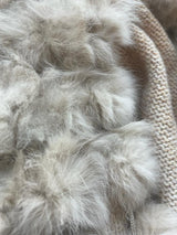 Sweater Tejido Beige piel real