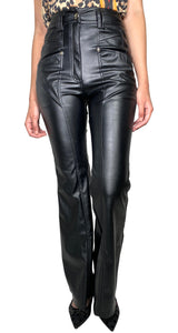Pantalón Negro tipo Cuero