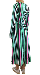 Vestido Wrap a Rayas