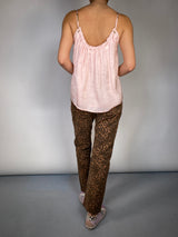 Top Satinado Floreat By Anthropologie