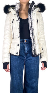 Parka Blanca Piel De Zorro