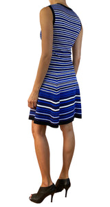 Vestido A Rayas Azul