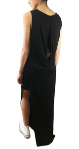 Vestido Tajos Negro