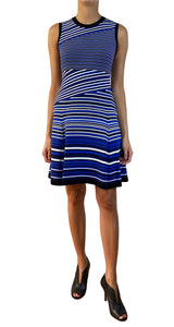 Vestido A Rayas Azul