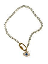 Collar Ojo Y Perlas