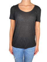 Polera Negra Fibras Metalizadas