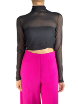 Polera Traslucida Negra