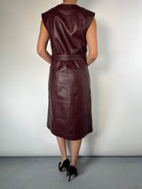 Vestido Burdeo Cuero
