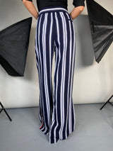 Pantalon Rayas Azul y Blanco