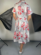 Vestido Flores Rojas