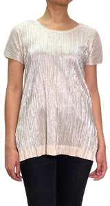 Blusa Plisada Metalizada