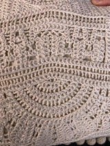 Shopper with crochet embroidery