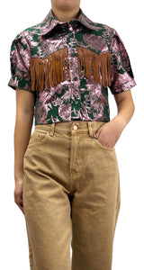 Blusa Verde Jacquard