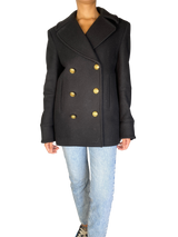 Abrigo Negro Balmain by H&M