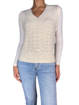 Sweater Blanco Sin Mangas