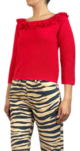 Sweater Rojo Fruncido