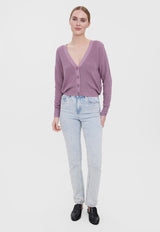 Cardigan Vero Moda Morado - Calce Holgado