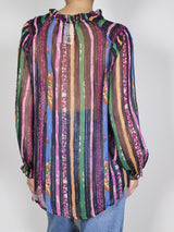 Blusa Traslucida Hilos Metalizados