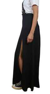 Falda Maxi Negra Abertura