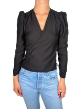 Polera Negra Manga Larga