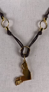 Collar Café Corazon Dorado